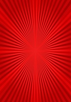 Abstract red bright striped background with sunburst