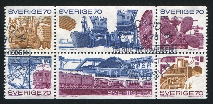 SWEDEN - CIRCA 1970: stamp printed by Sweden, shows Industry, circa 1970