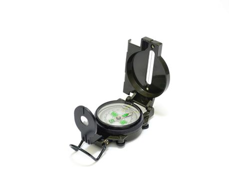 Military Compass over White