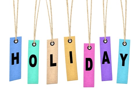 holiday label on white background
