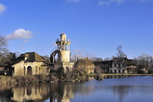 Queen's Hamlet in the park of the castle of Versailles