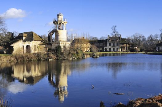 Queen's Hamlet in the park of the castle of Versailles