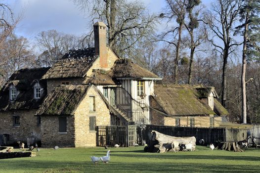 Queen's Hamlet in the park of the castle of Versailles