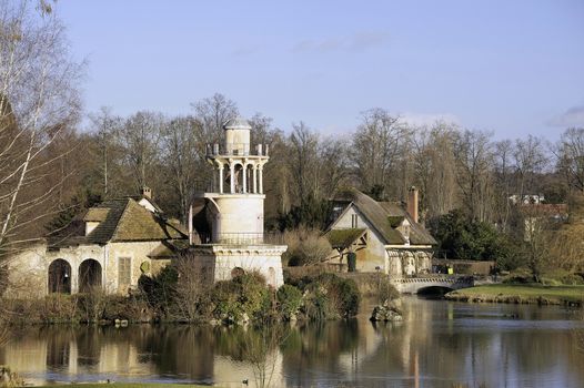 Queen's Hamlet in the park of the castle of Versailles