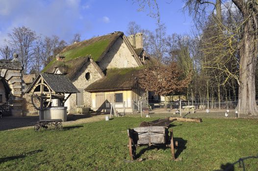 Queen's Hamlet in the park of the castle of Versailles