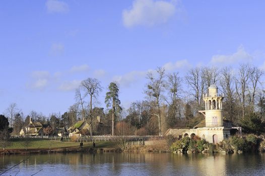 Queen's Hamlet in the park of the castle of Versailles