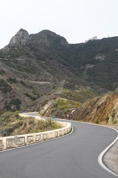 One Desert Street in the Mountains Canary Islands