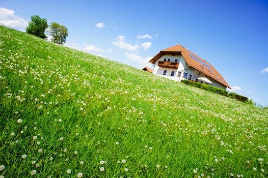 Family house in the country summer taken in austria