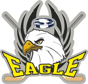 Coat of Arms for the hockey team, with sticks and eagle