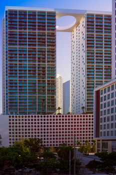 Skyscrapers in Downtown Miami, Miami, Florida, USA