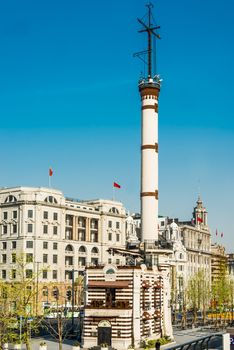 Shanghai, China - April 7, 2013: the bund waterfront  at the city of Shanghai in China on april 7th, 2013