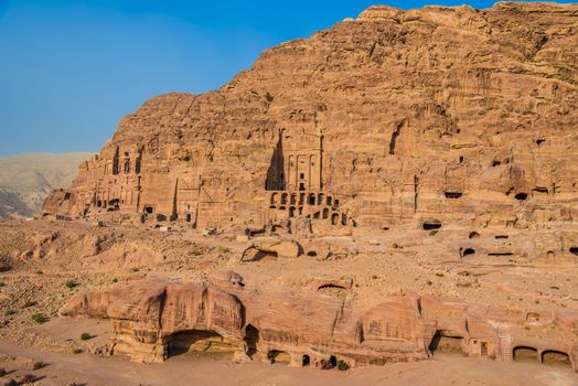 royal tombs in nabatean petra jordan middle east