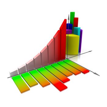 abstract business success, financial concept. Chart and bars