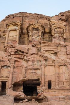 the Corinthian Tomb in nabatean petra jordan middle east