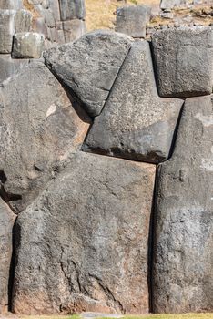 Sacsayhuaman, Incas ruins in the peruvian Andes at Cuzco Peru