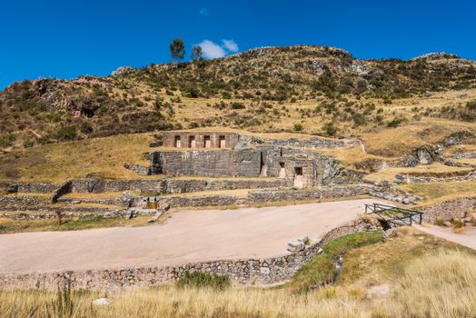 Tambomachay, Incas ruins in the peruvian Andes at Cuzco Peru