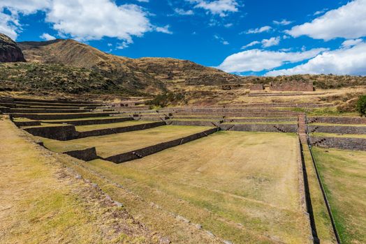 Tipon, Incas ruins in the peruvian Andes at Cuzco Peru