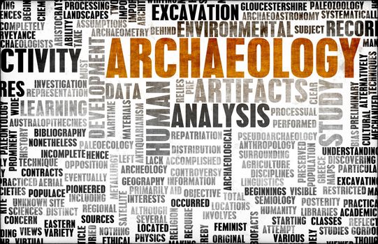 Archaeology Dig and Fun Exploration as Concept
