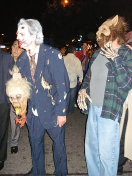 Halloween Party-goers at the 2009 West Hollywood Halloween Carnival, Various Locations, West Hollywood, CA. 10-31-09