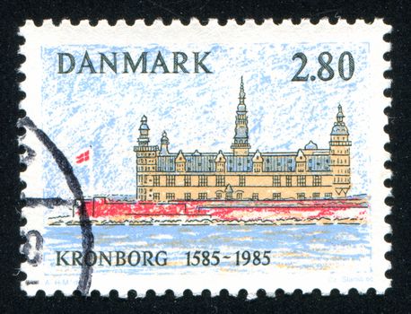 DENMARK - CIRCA 1985: stamp printed by Denmark, shows Kronborg Castle, Elsinore, circa 1985
