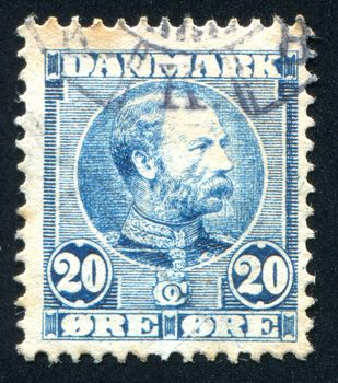 DENMARK - CIRCA 1904: stamp printed by Denmark, shows King Christian IX, circa 1904