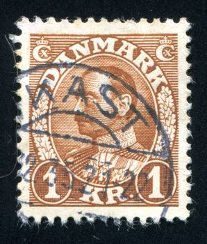 DENMARK - CIRCA 1934: stamp printed by Denmark, shows King Christian X, circa 1934