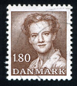 DENMARK - CIRCA 1982: stamp printed by Denmark, shows Queen Margrethe, circa 1982