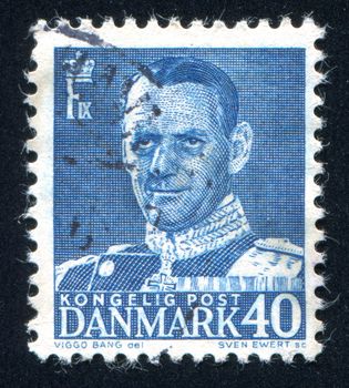 DENMARK - CIRCA 1948: stamp printed by Denmark, shows Frederik IX, circa 1948