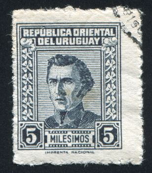 URUGUAY - CIRCA 1939: stamp printed by Uruguay, shows Jose Gervasio Artigas, circa 1939