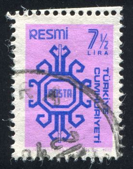 TURKEY - CIRCA 1979: stamp printed by Turkey, shows turkish pattern, circa 1979.