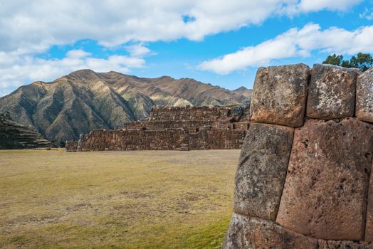 Chincheros, incas ruins in the peruvian Andes at Cuzco Peru