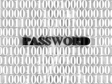 High resolution image password. 3d rendered illustration. Symbol password.