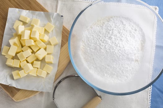 Ingredients for making pastries.
