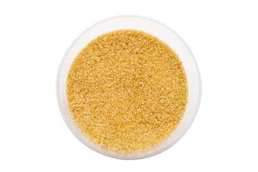 Cane sugar isolated on the white background