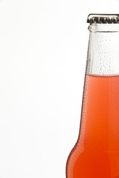 Soda bottle, non-alcoholic drink with water drops