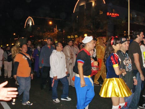 Halloween Party-goers at the 2009 West Hollywood Halloween Carnival, Various Locations, West Hollywood, CA. 10-31-09