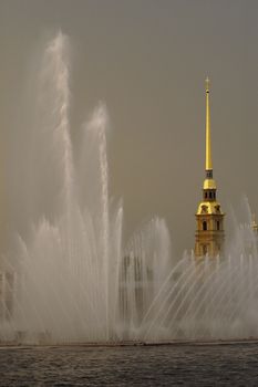 Saint Petersburg.Neva River. Summer. Russia.