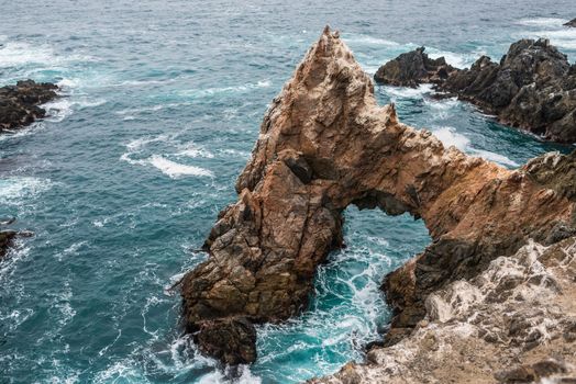 cliffs near the sea in the peruvian coast at puerto inca Peru