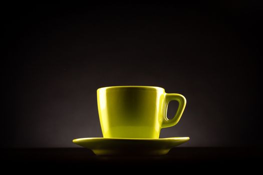 Coffee cup with dark background