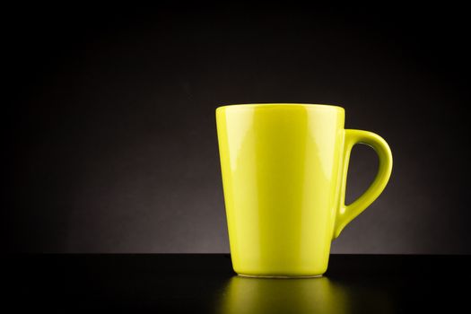 Coffee cup with dark background