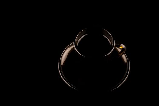 Coffee cup with dark background