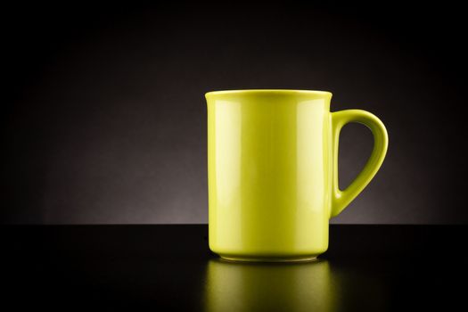 Coffee cup with dark background