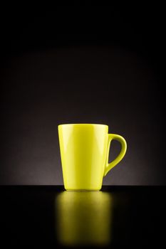 Coffee cup with dark background