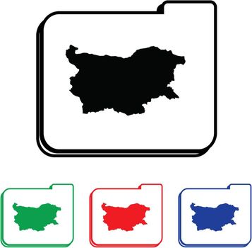 Bulgaria Icon Illustration with Four Color Variations