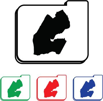 Djibouti Icon Illustration with Four Color Variations