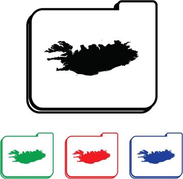 Greenland Icon Illustration with Four Color Variations