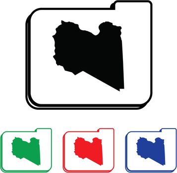 Libya Icon Illustration with Four Color Variations