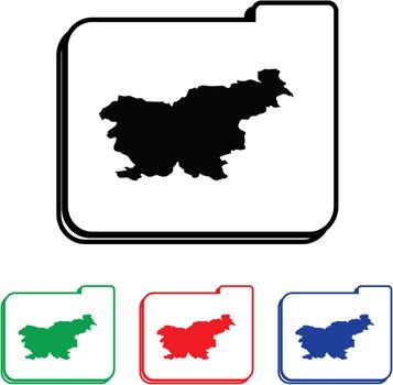 Slovenia Icon Illustration with Four Color Variations