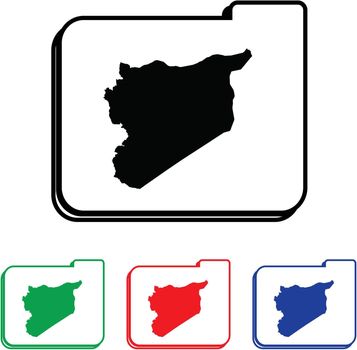 Syria Icon Illustration with Four Color Variations