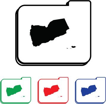 Yemen Icon Illustration with Four Color Variations